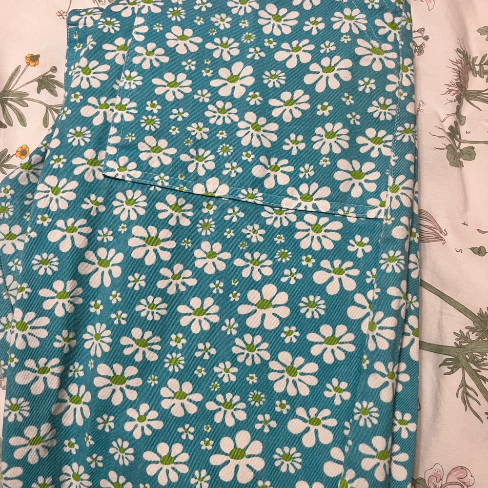 Big Bud Press Blue Floral Jumpsuit (M, worn a bunch- cute + comfy!) LAZY DAISY - Picture 6 of 6
